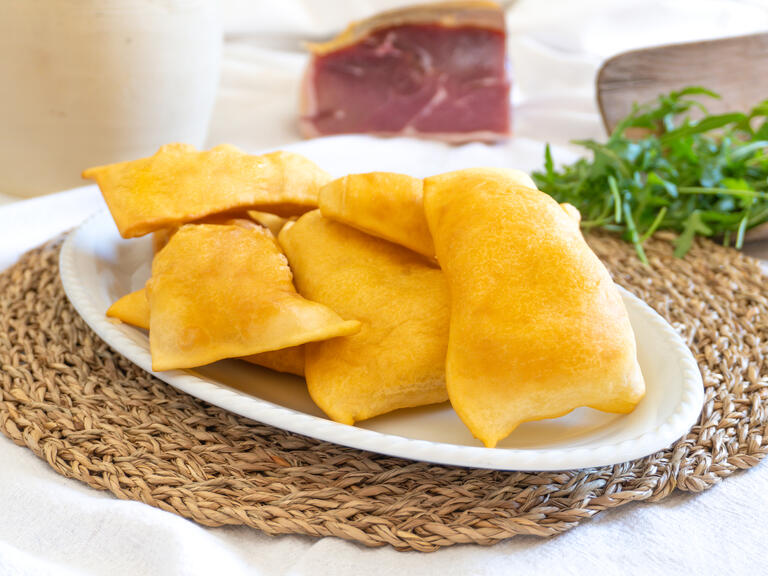 Crescentine boloñesas sin manteca