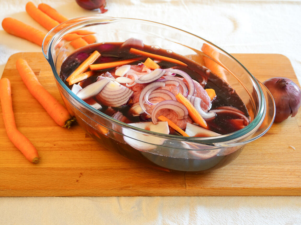 Estofado de carne de res al vino tinto - paso 2