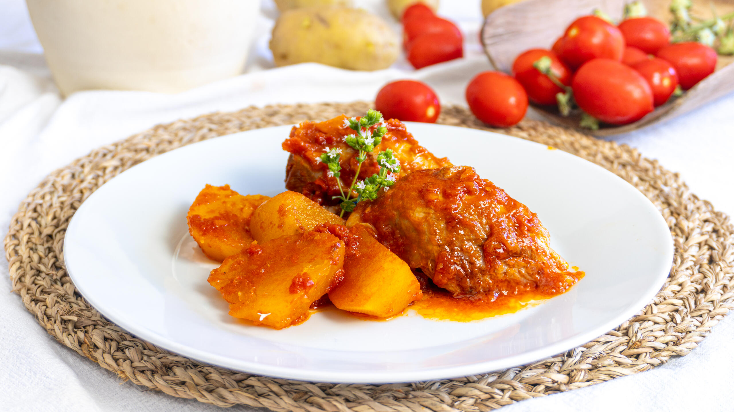 Muslos de pavo guisados