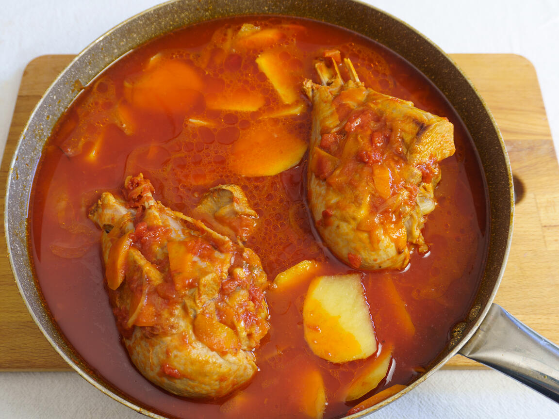 Muslos de pavo guisados - paso 7