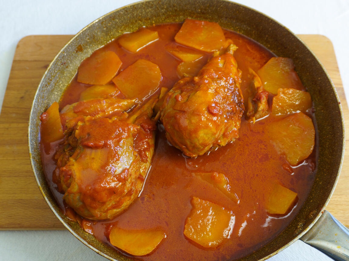 Muslos de pavo guisados - paso 8