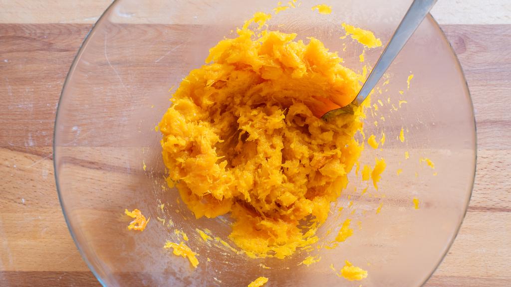 Ñoquis de calabaza con fondue de parmesano