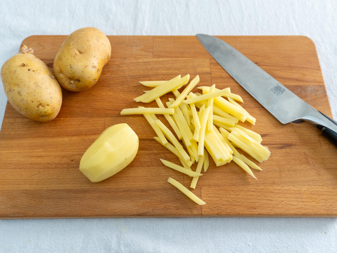 Papas fritas en freidora de aire - paso 1