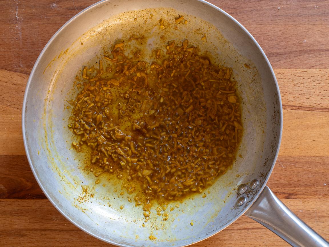 Pasta al curry - paso 3