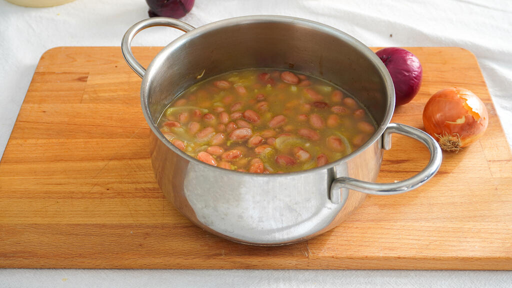 Pasta con frijoles - paso 2