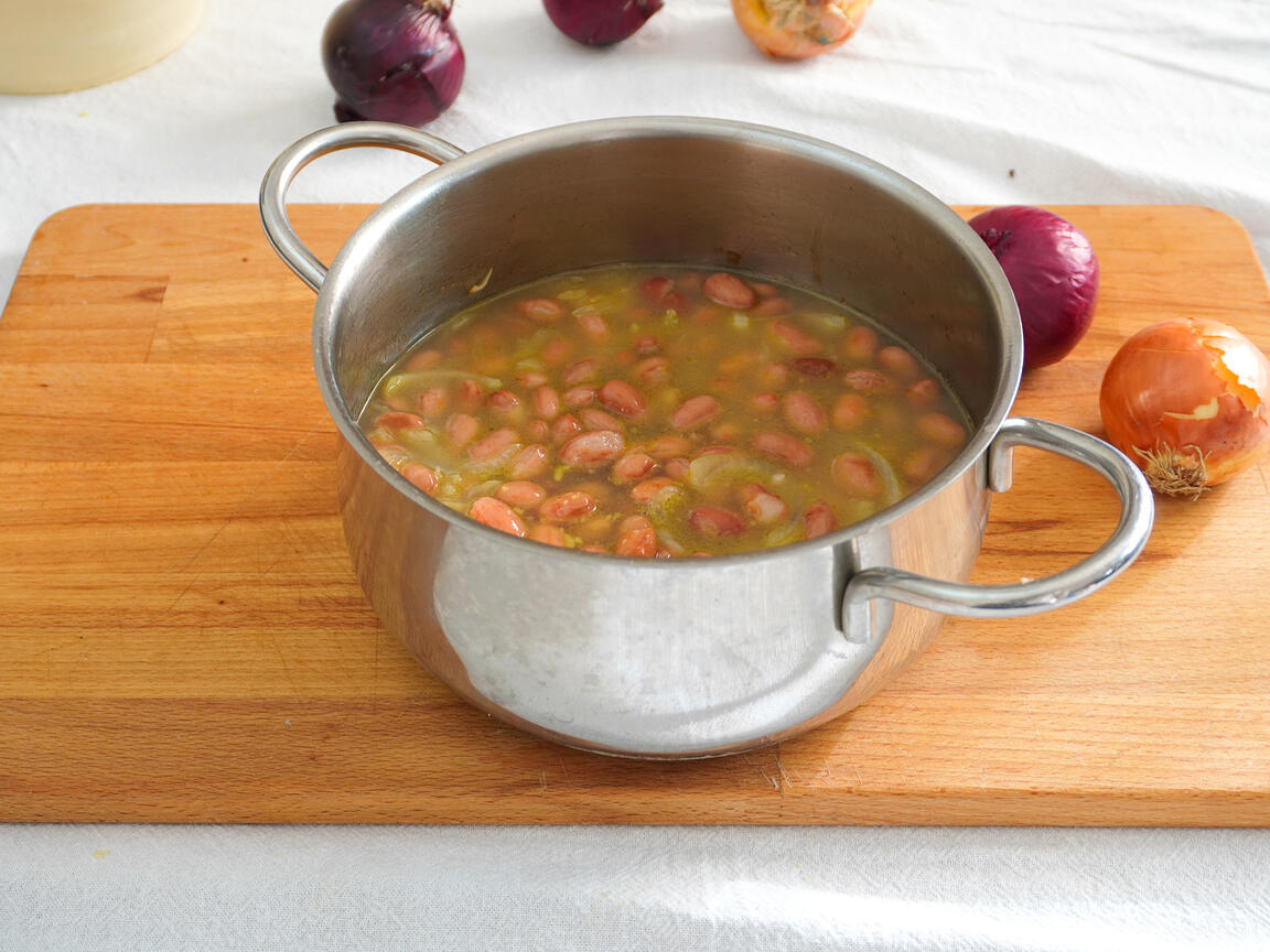 Pasta con frijoles - paso 2