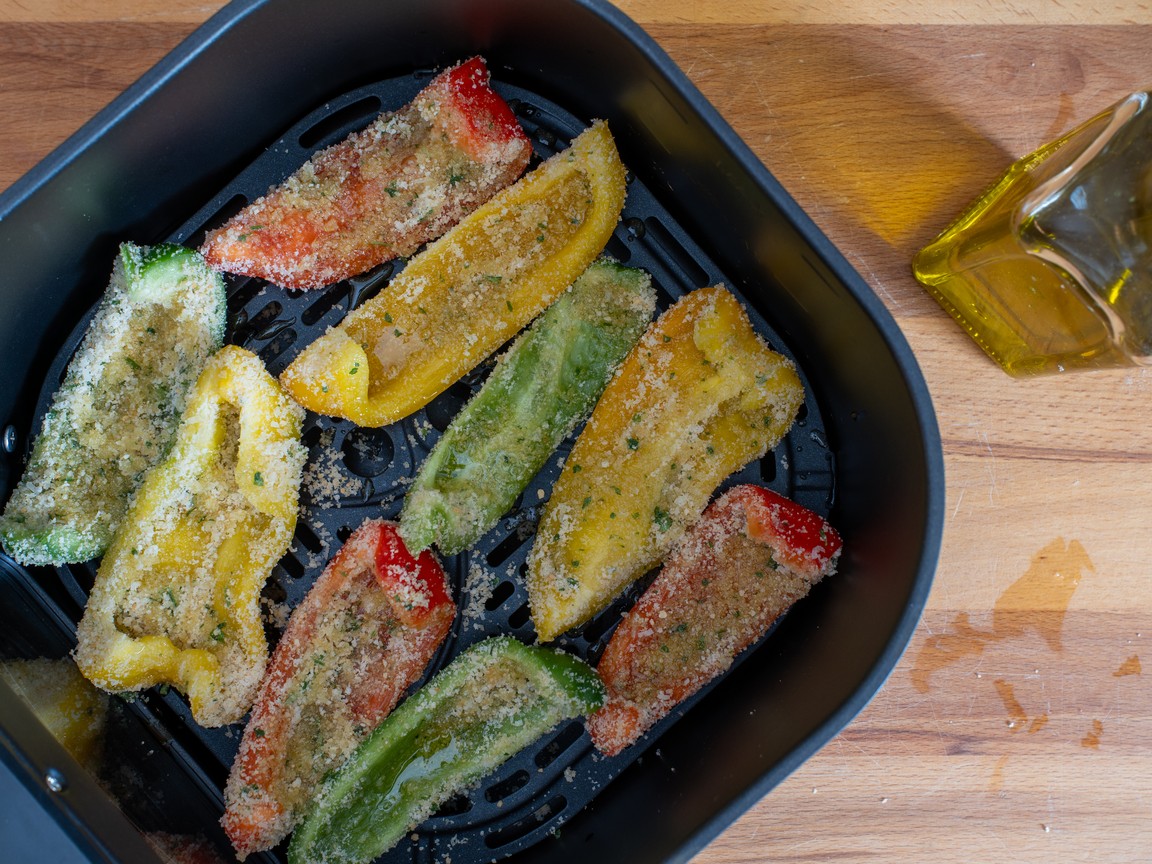 Pimientos gratinados en freidora de aire - paso 5