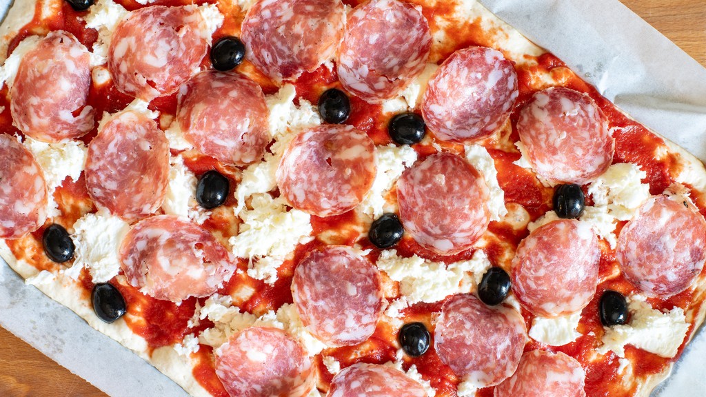 Pizza en bandeja - paso 7