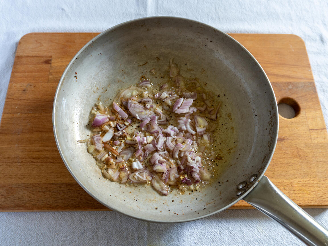 Risotto con guanciale y calabacines - paso 3