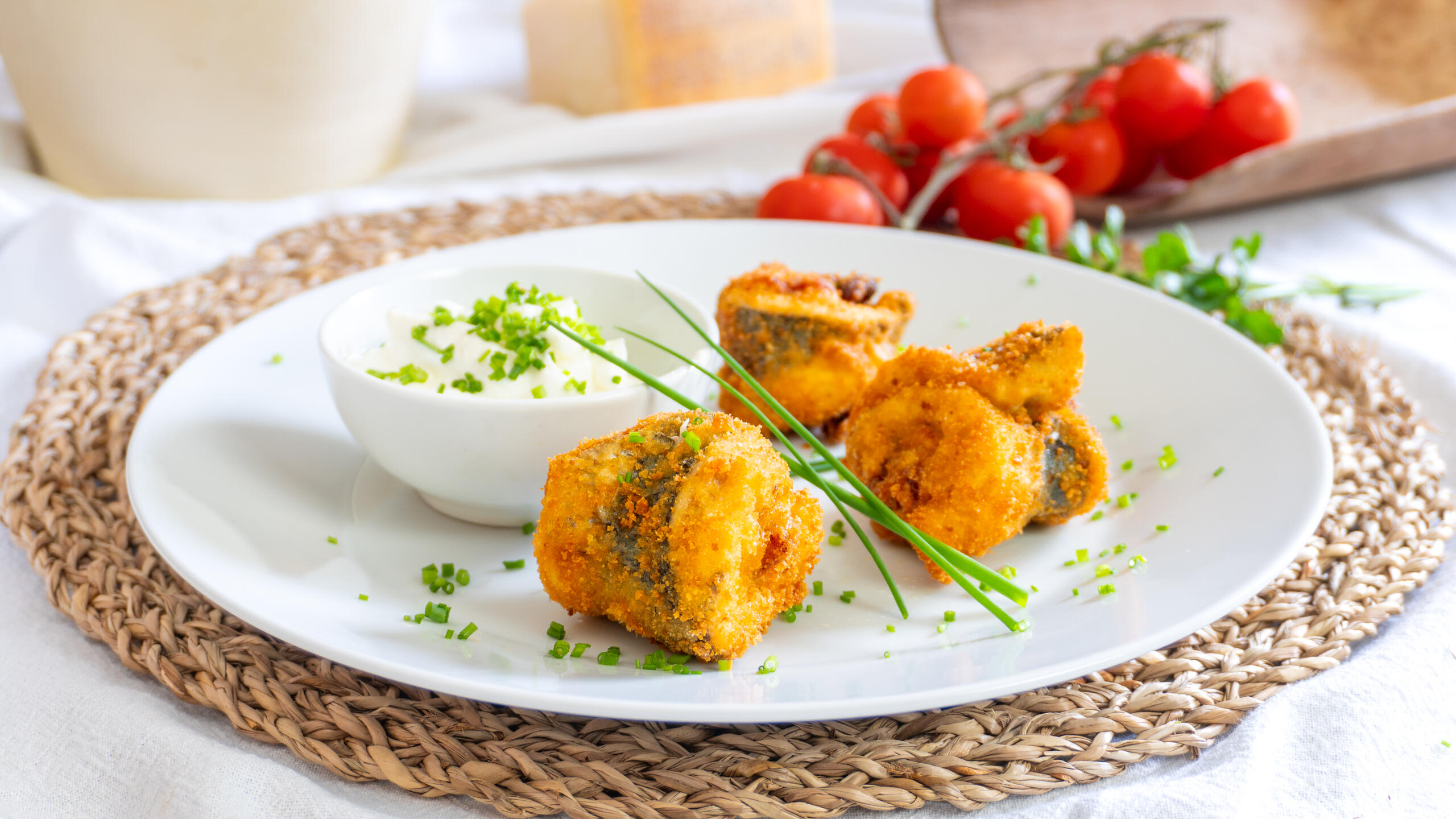 Rollos de caballa rellenos