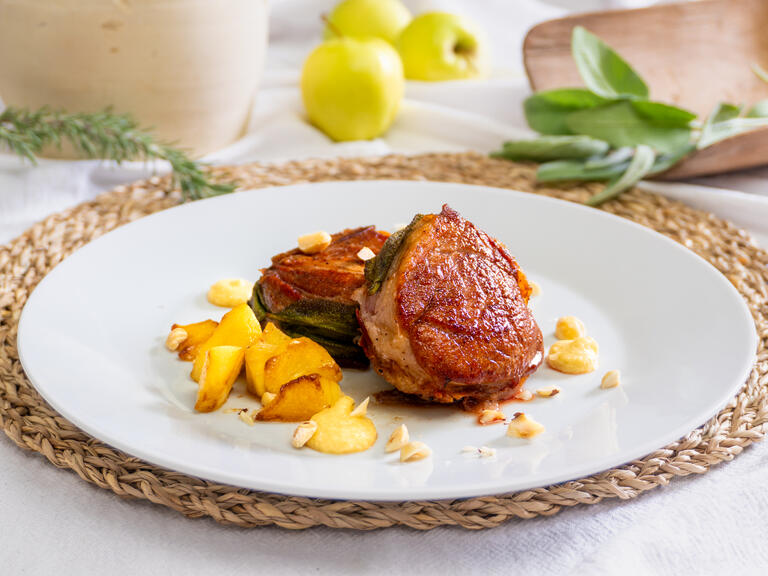 Solomillo de cerdo con manzanas