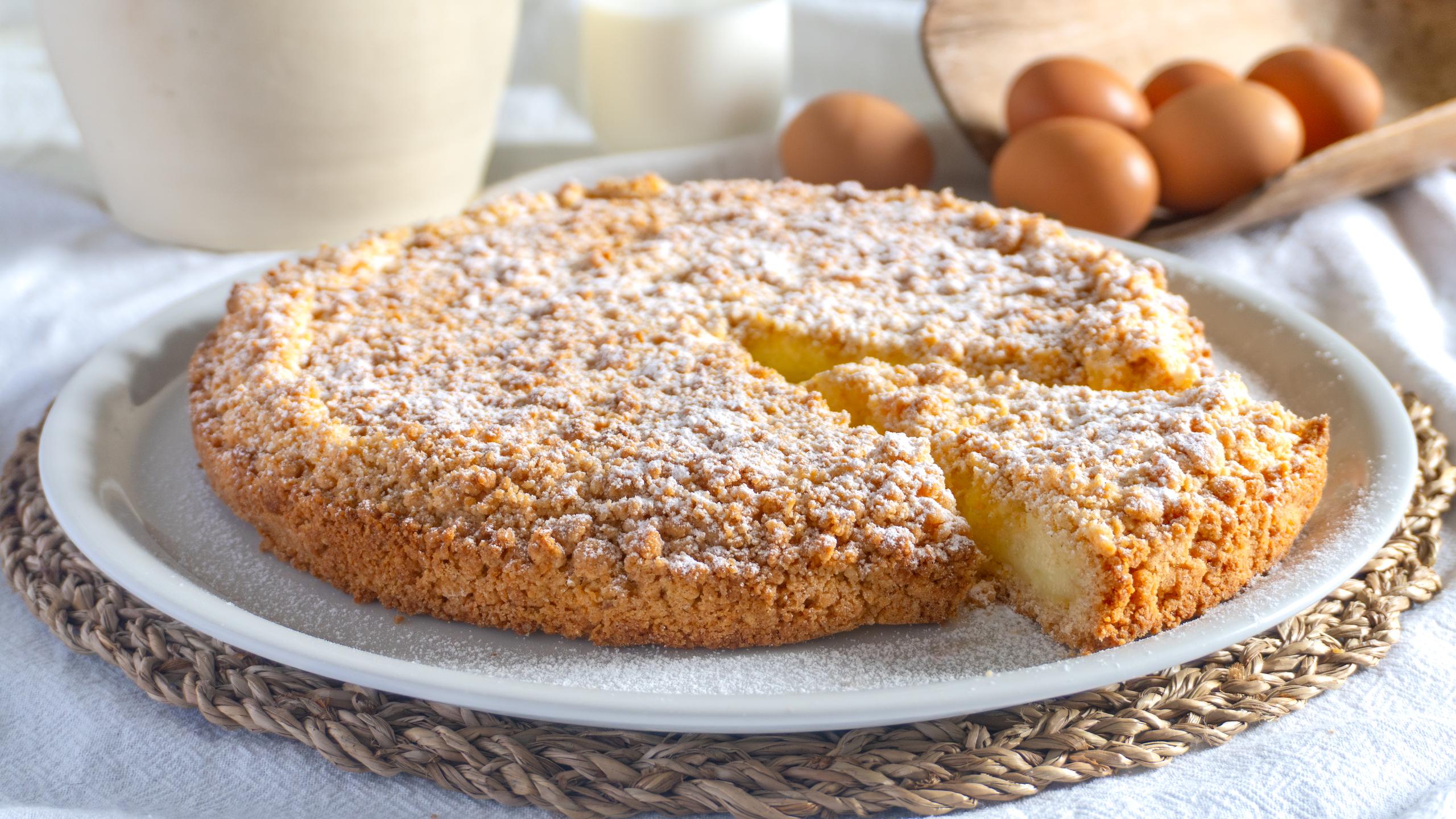 Tarta Desmenuzada con Crema