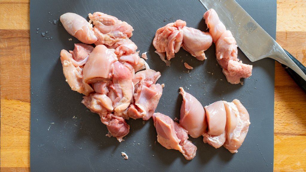 Brochetas de pollo glaseadas en freidora de aire