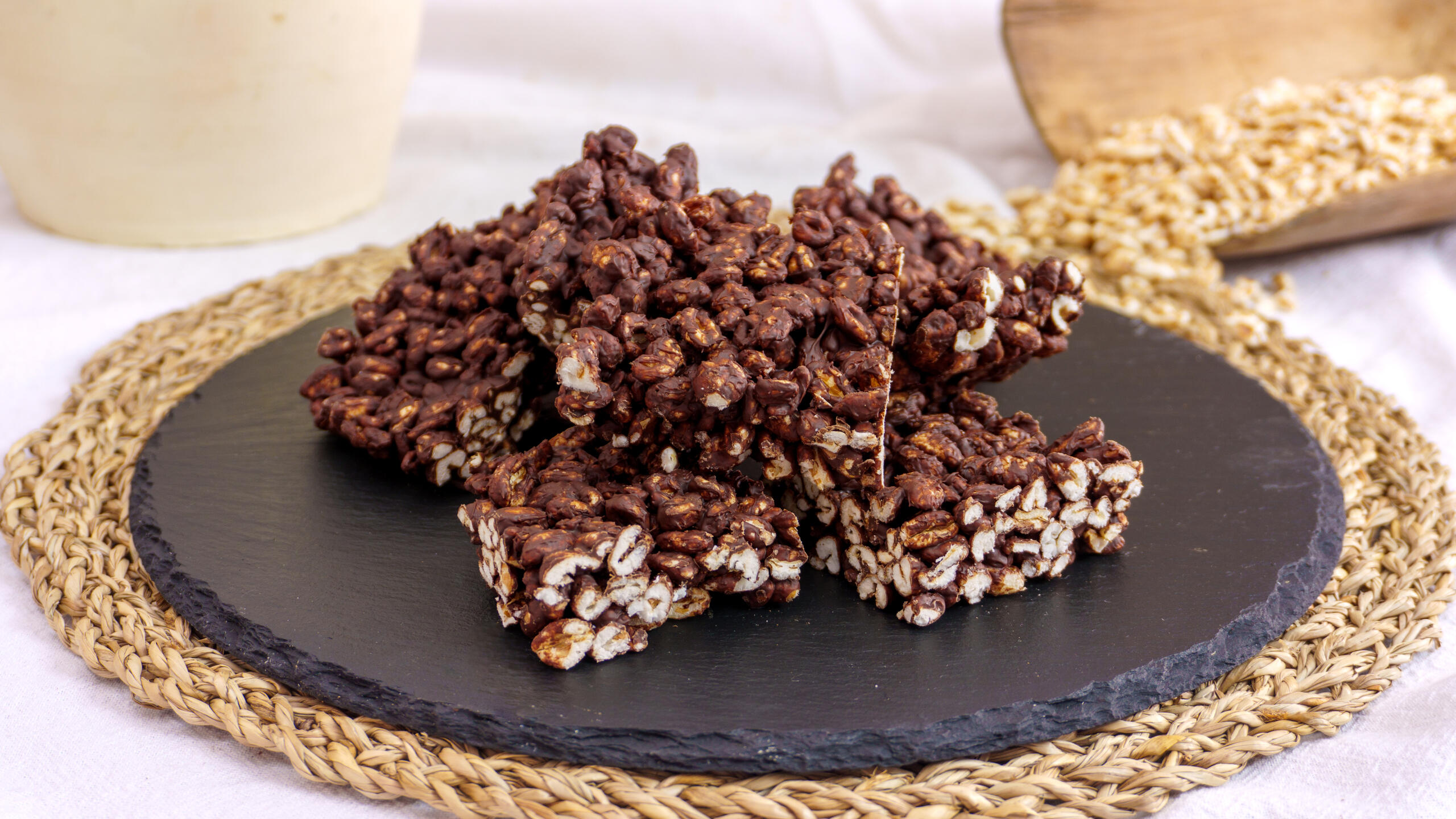 Chocolate espelta inflada