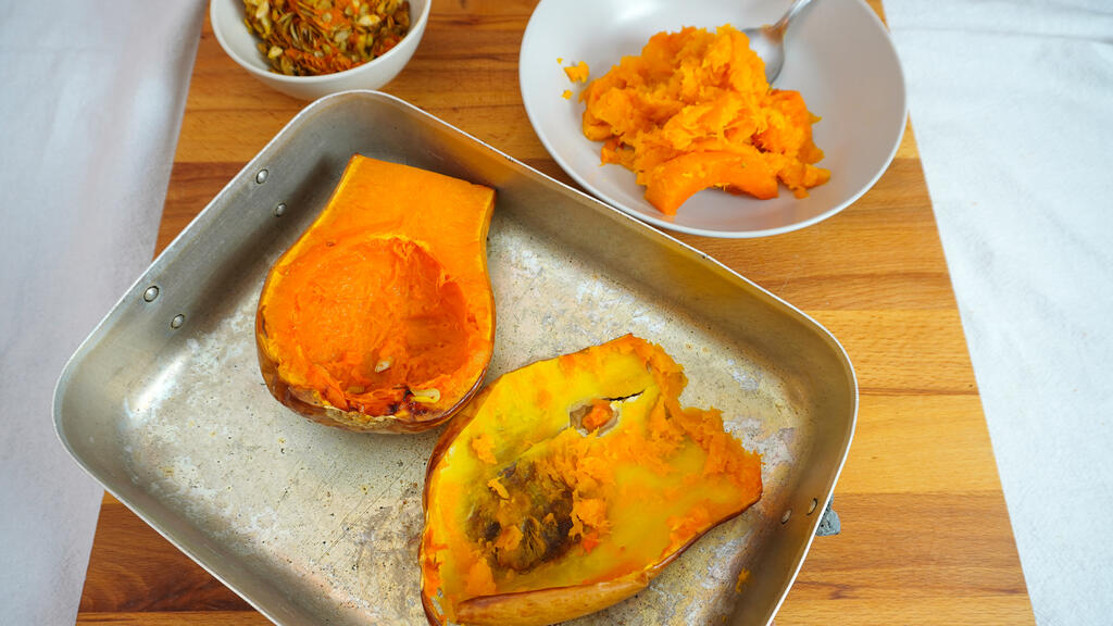 Ñoquis de calabaza con taleggio y speck