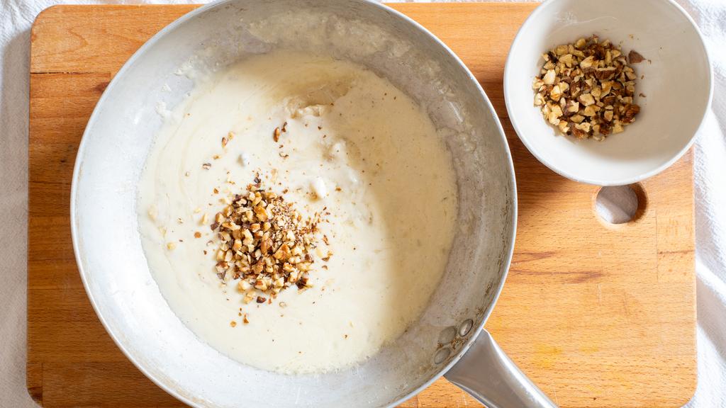 Pasta con gorgonzola y nueces