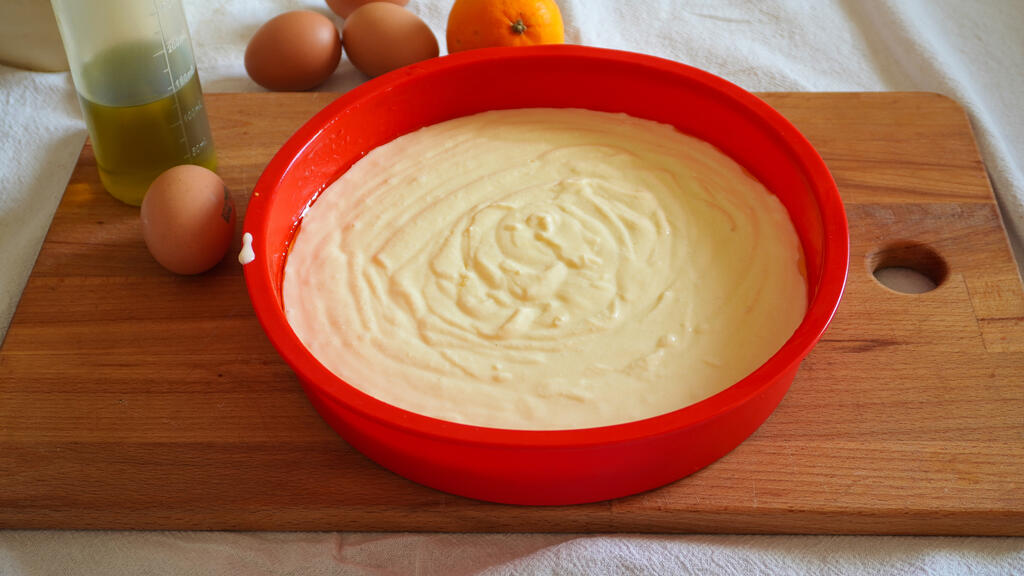 Pastel suave de ricota y naranjas