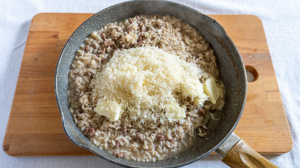 Risotto con salchicha