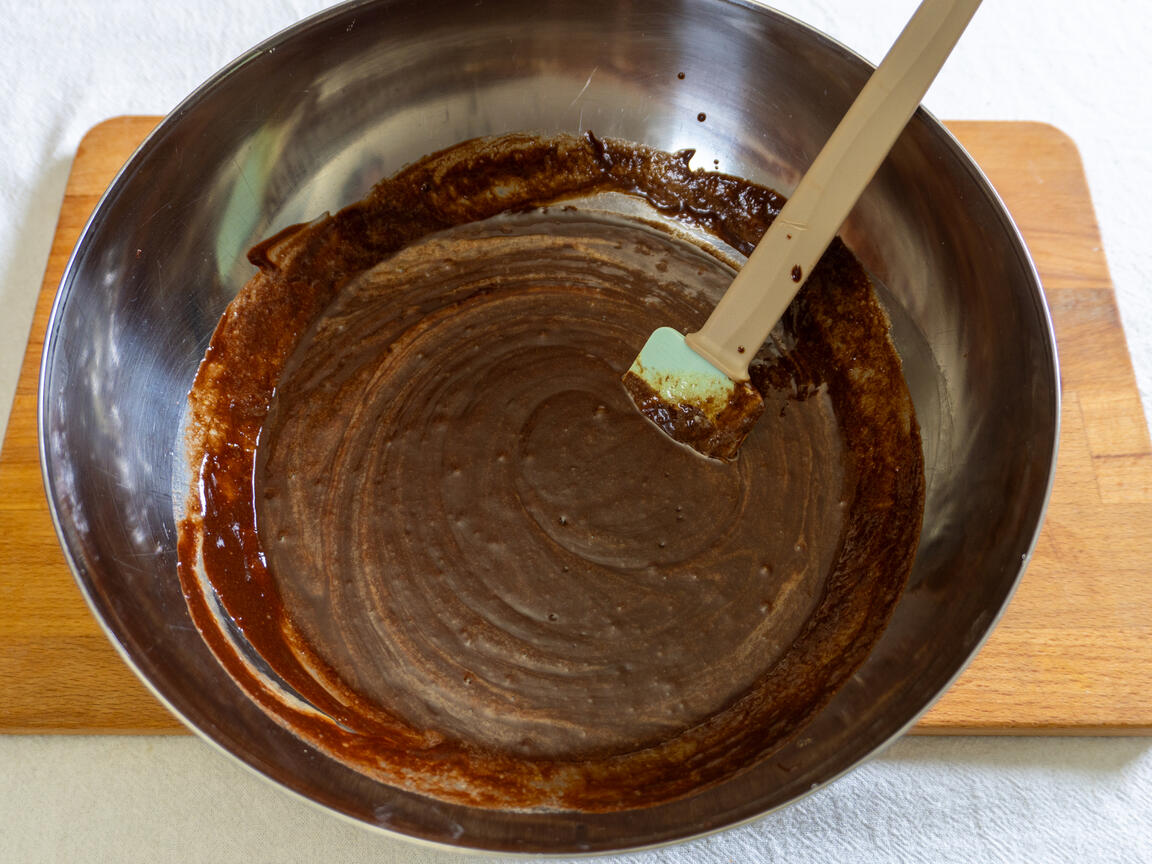 Brownies au chocolat et aux noix - étape 3
