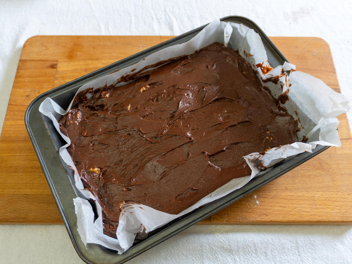 Brownies au chocolat et aux noix - étape 6