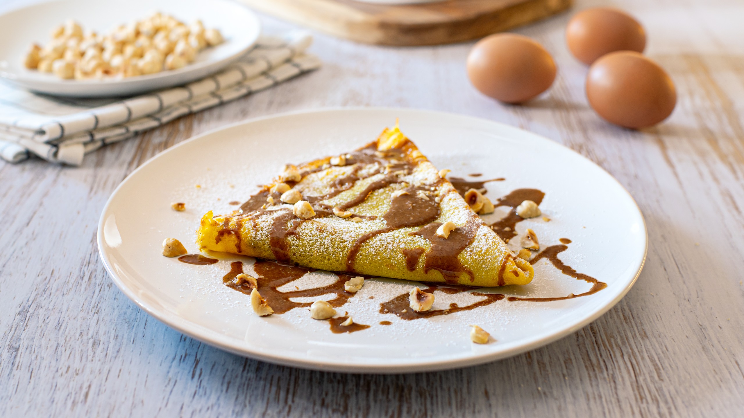 Crêpes à la crème de noisettes
