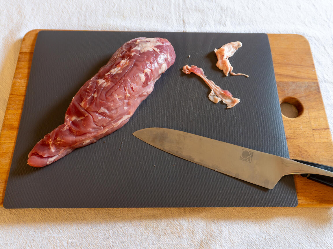 Filet de porc aux champignons - étape 1