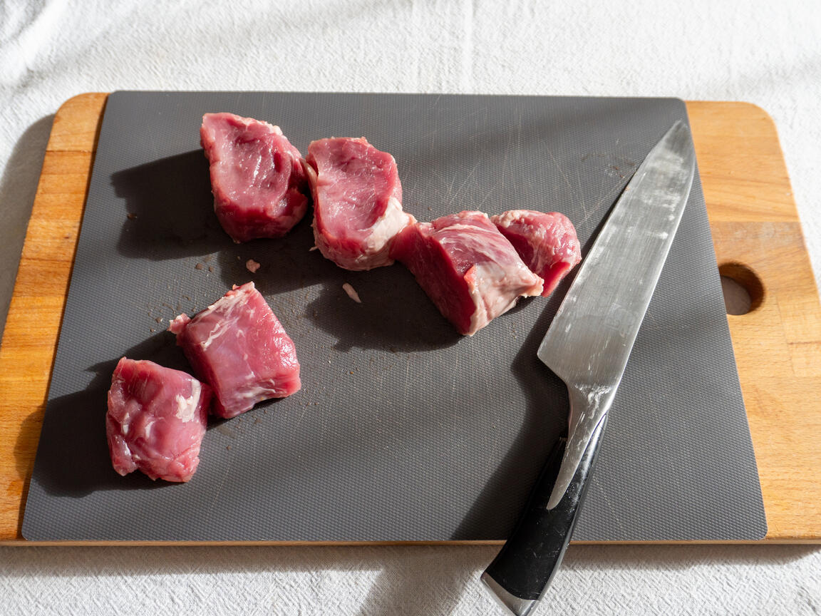 Filet de porc glacé au miel - étape 1