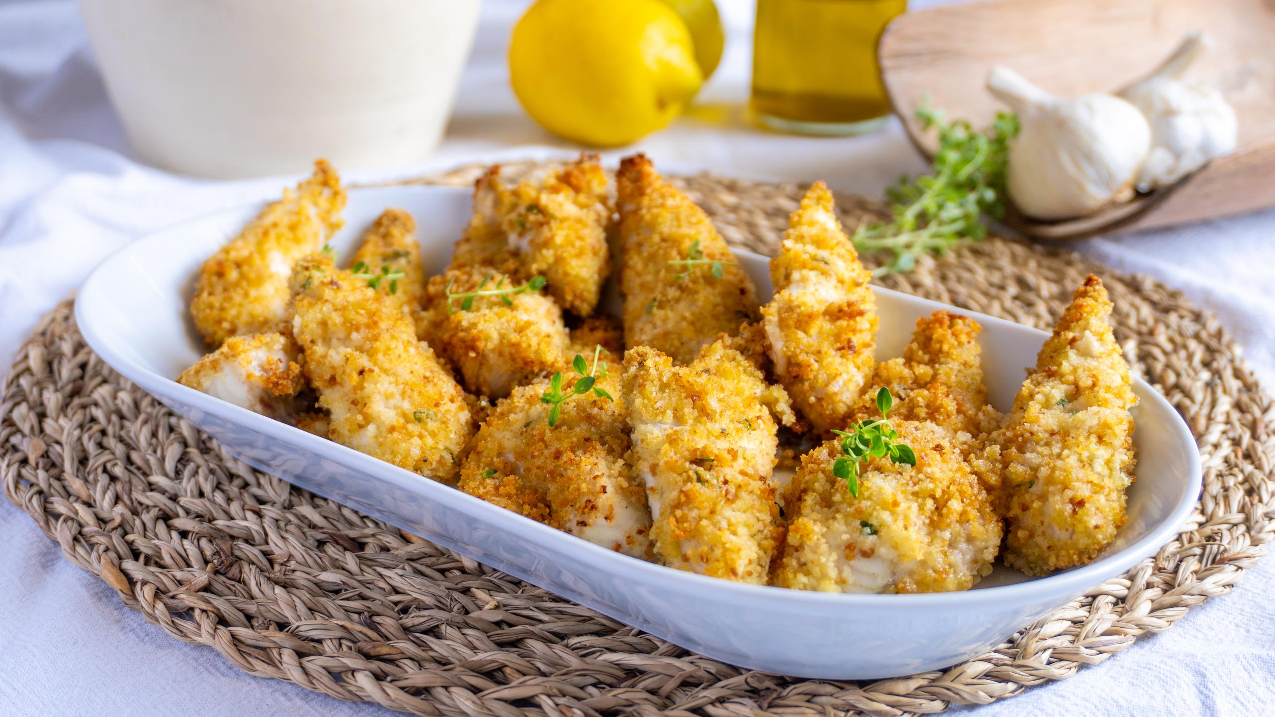 Filets de grondin dans la friteuse à air