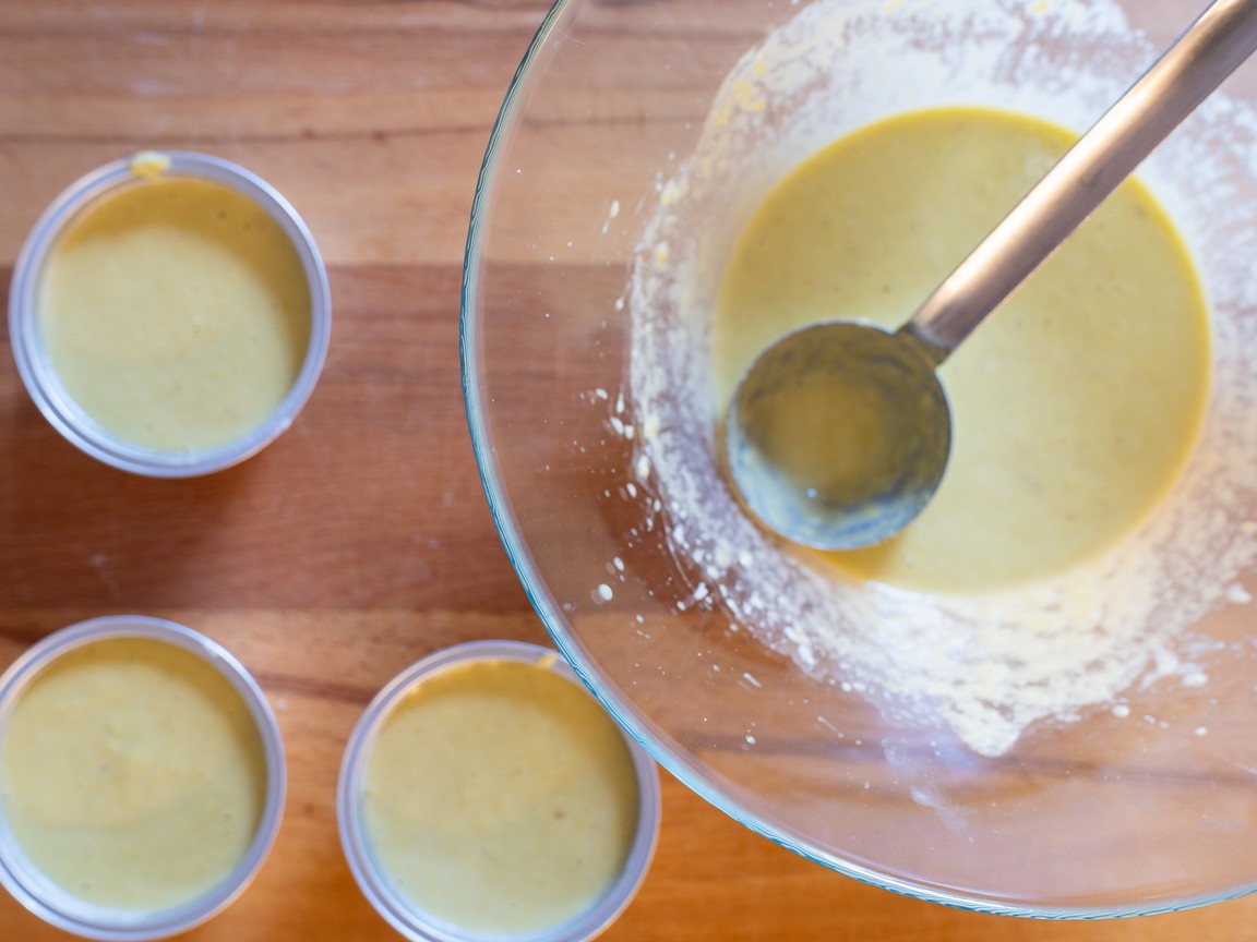 Flan de poireaux à la fondue de parmesan - étape 6