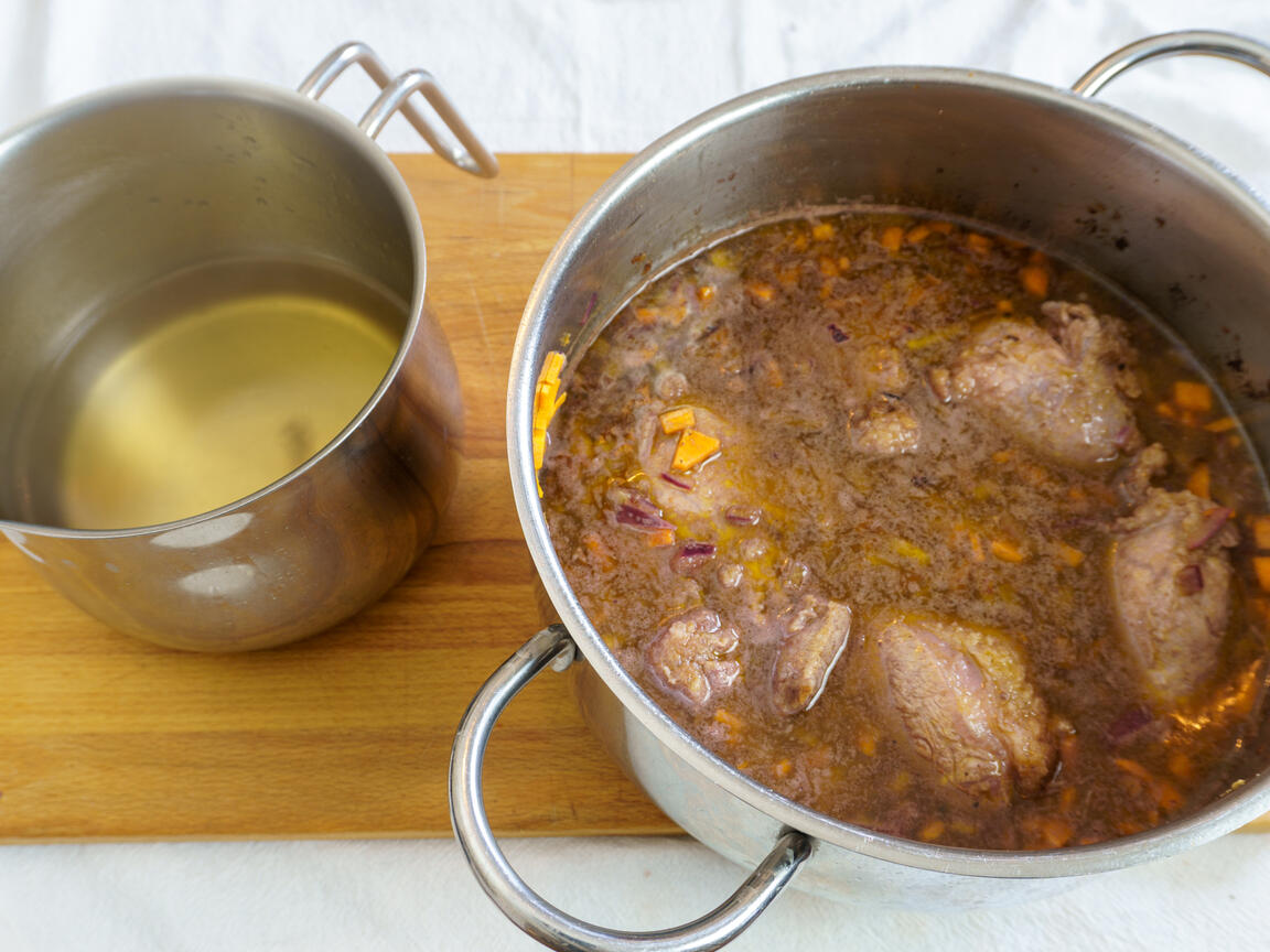 Joue de porc au vin rouge - étape 5