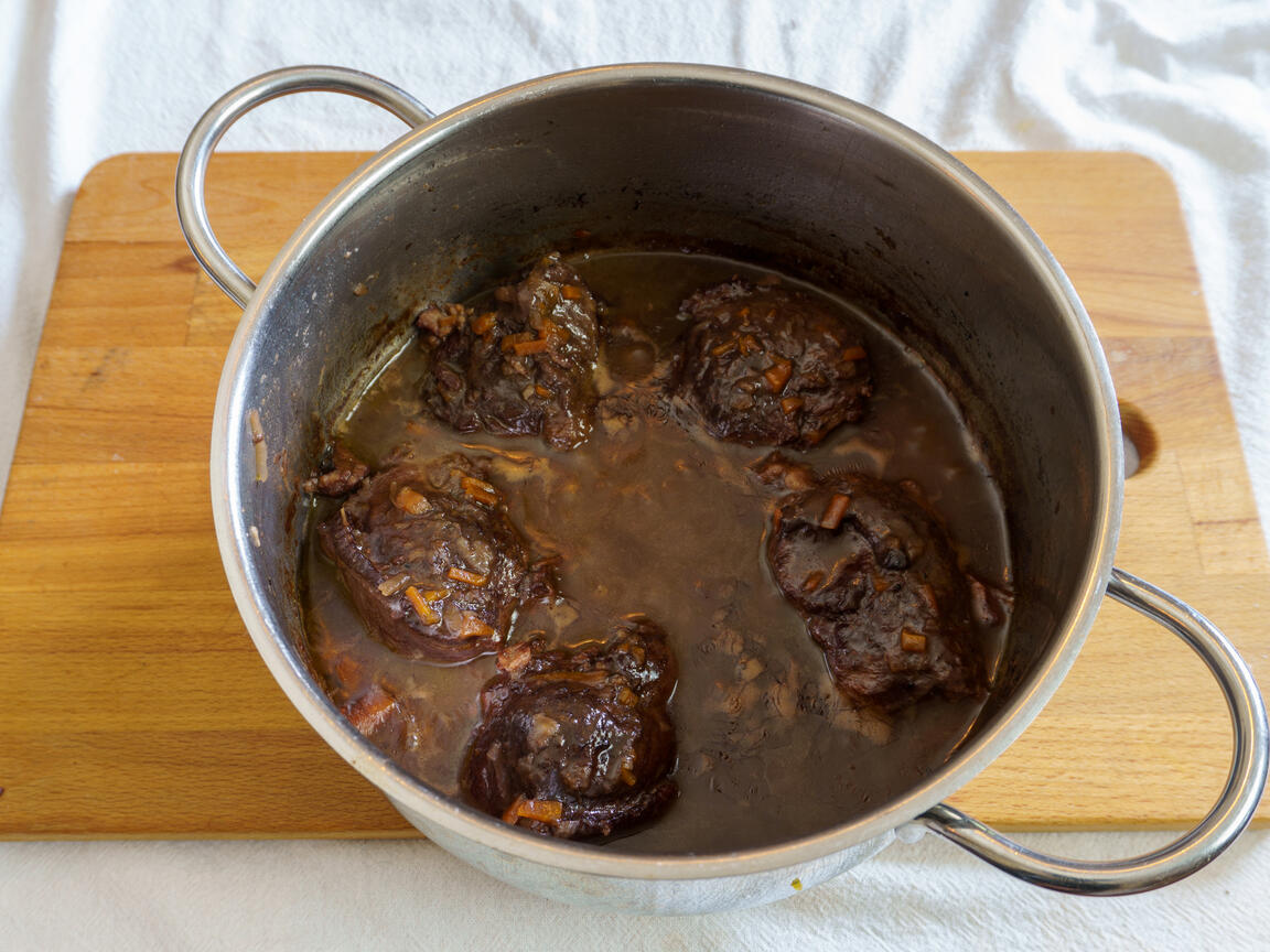 Joue de porc au vin rouge - étape 6