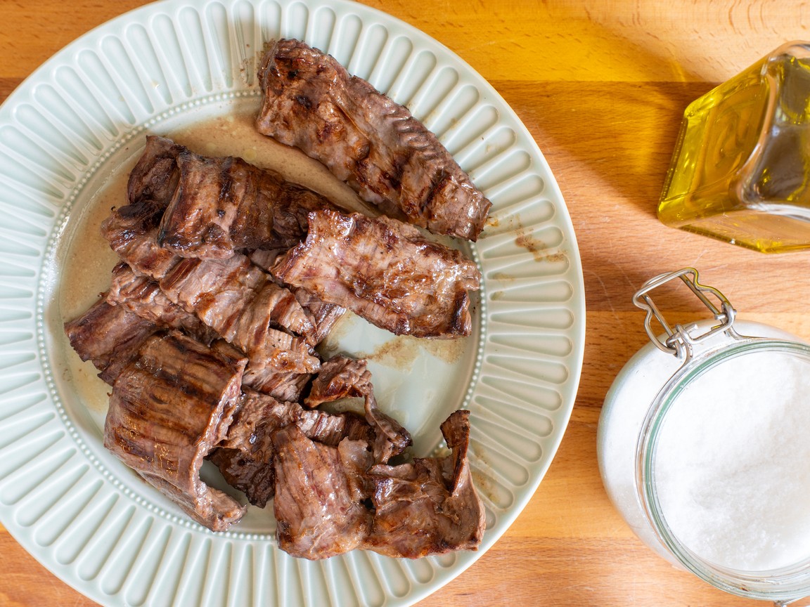 Onglet de bœuf mariné grillé - étape 6