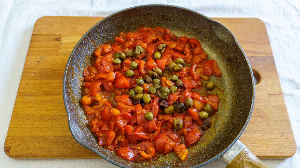 Pasta alla puttanesca - étape 5