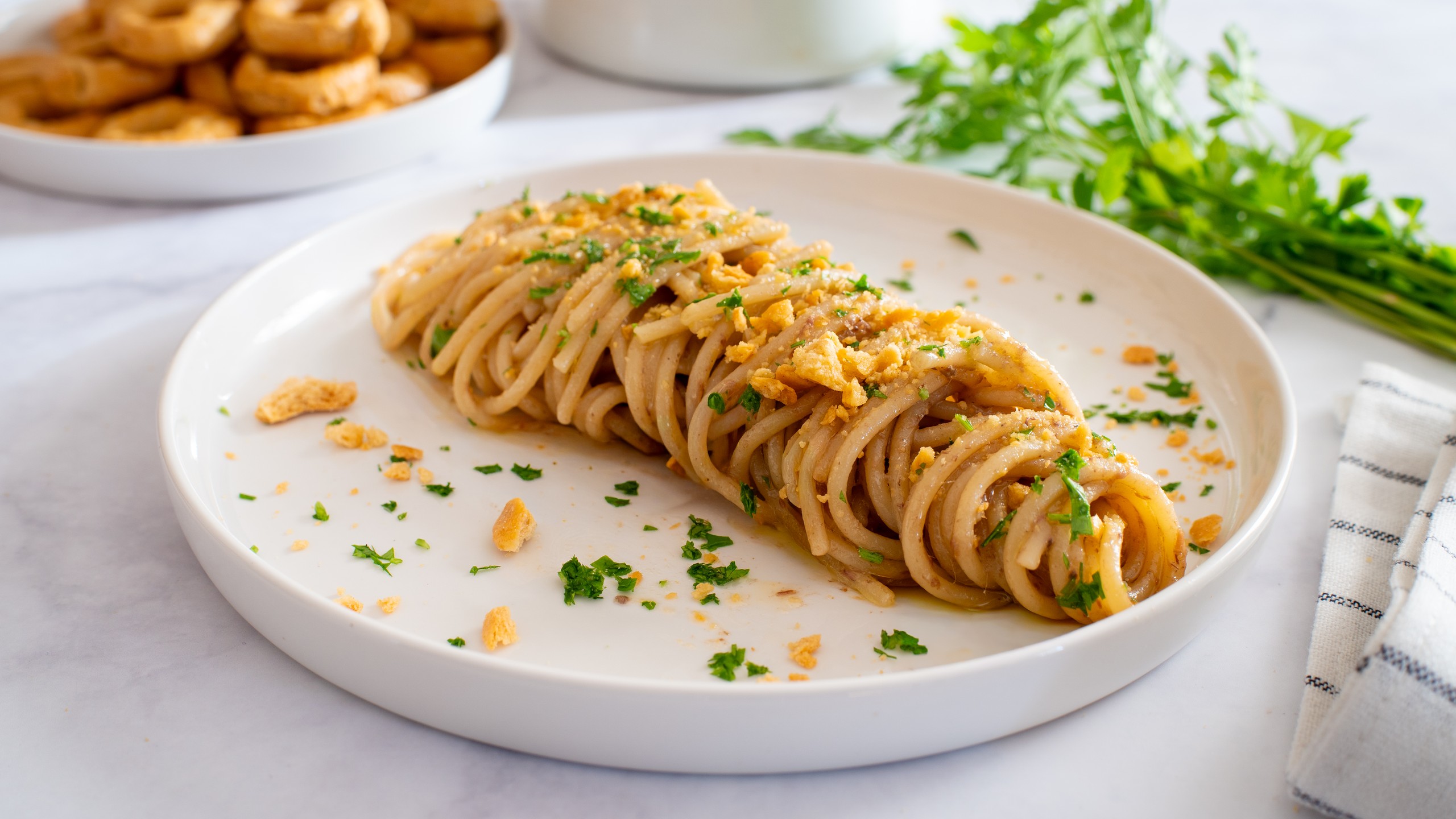 Pâtes au beurre et aux anchois