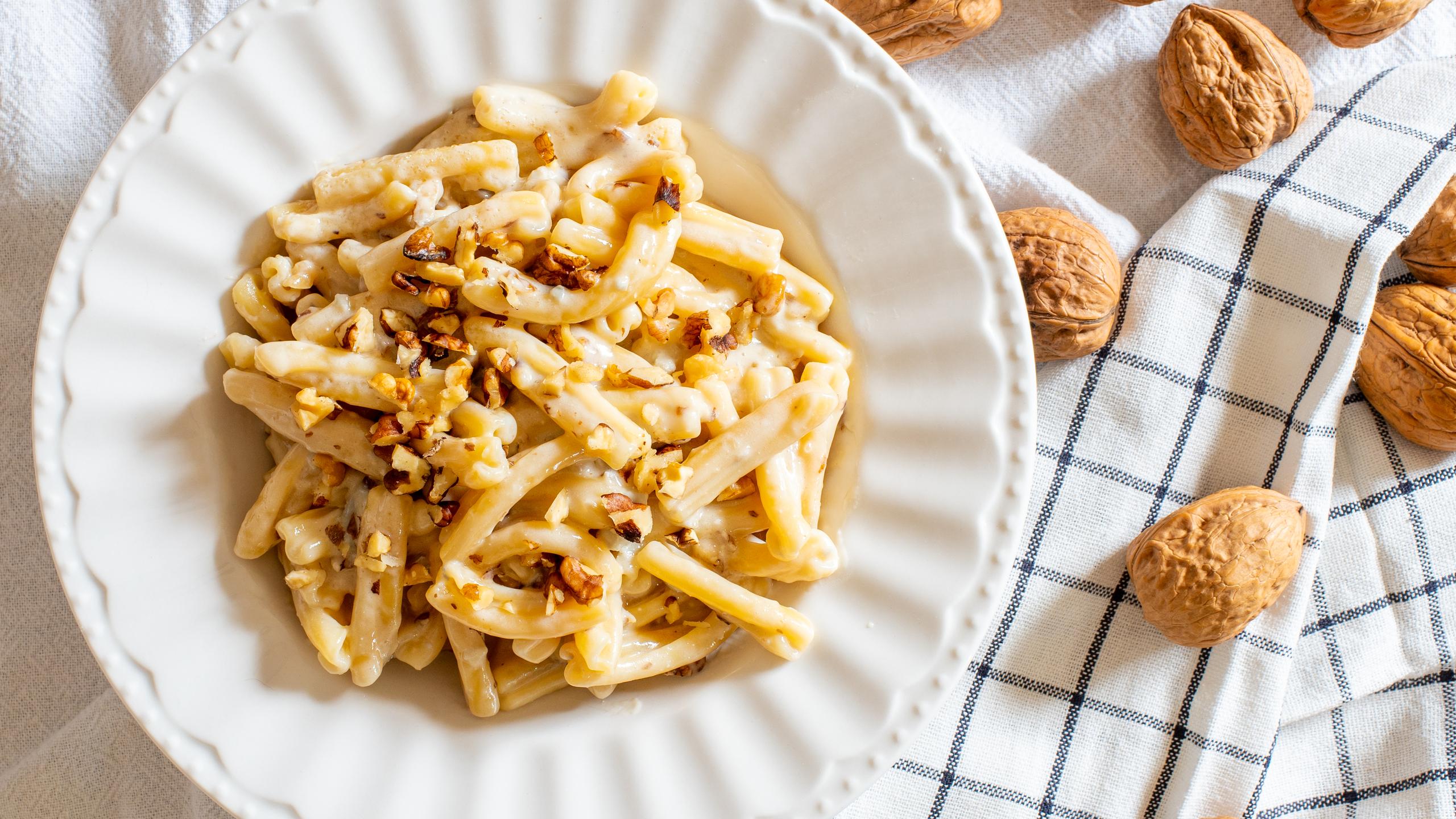 Pâtes au gorgonzola et aux noix