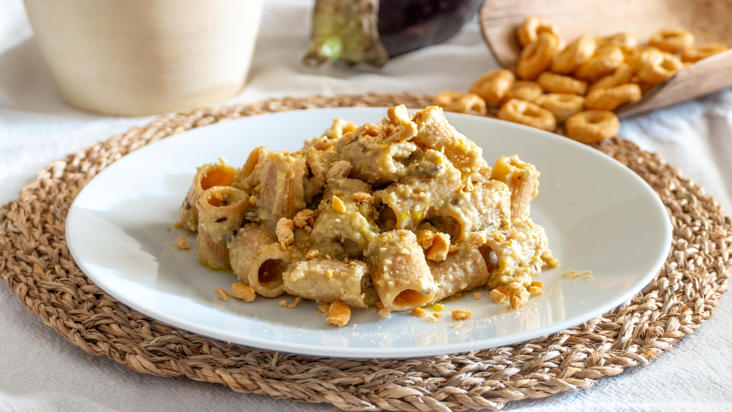 Pâtes au pesto d'aubergines