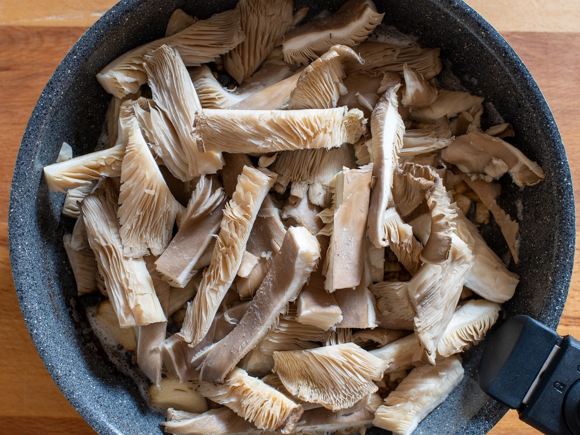 Pâtes aux champignons Pleurotus - étape 4