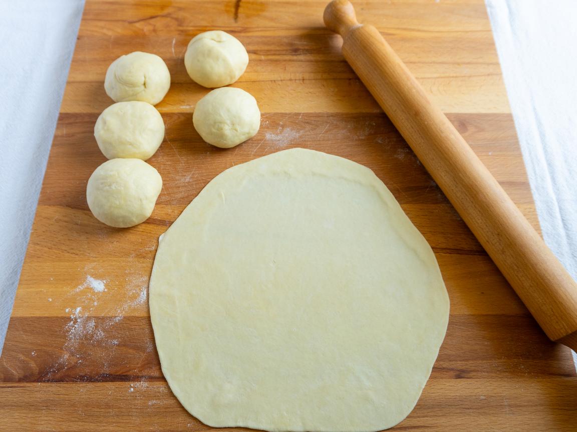 Piadinas fines à l'huile - étape 4