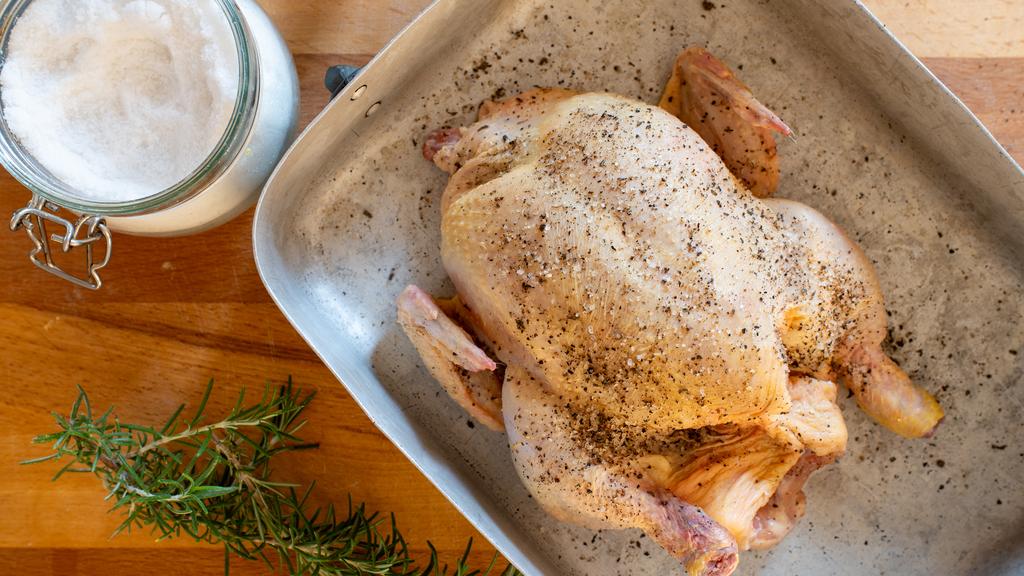 Poulet rôti avec pommes de terre