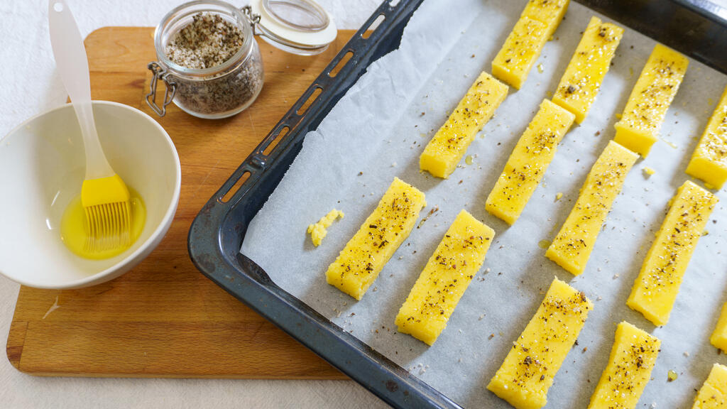 Bâtonnets de polenta au four
