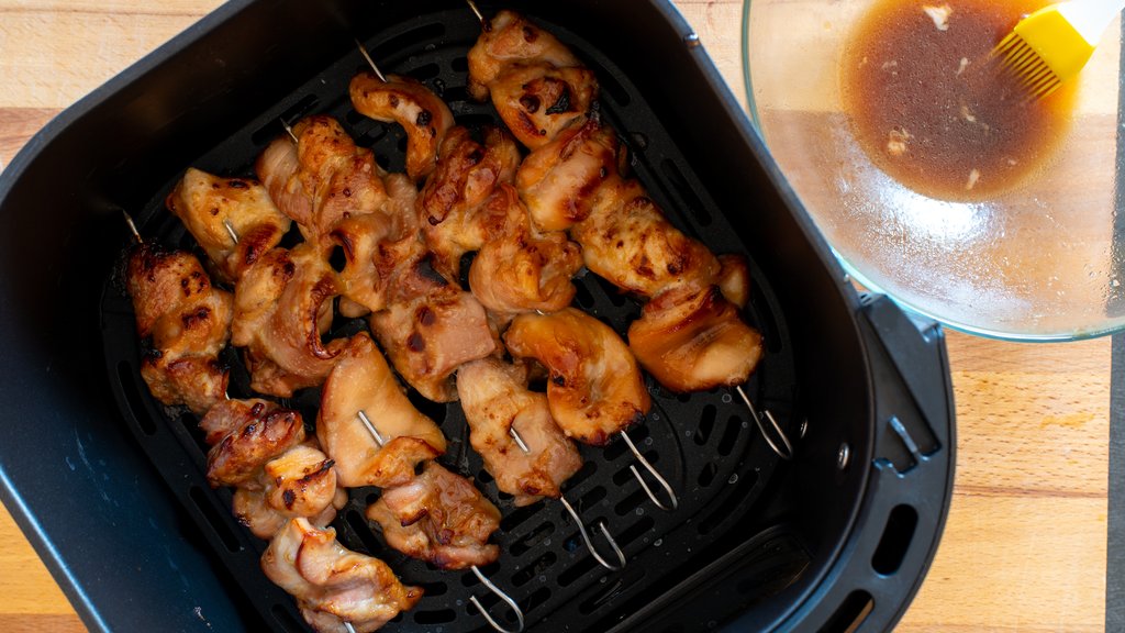 Brochettes de poulet glacées à la friteuse à air