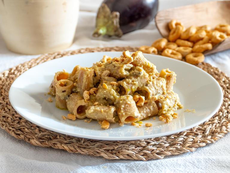Pâtes au pesto d'aubergines