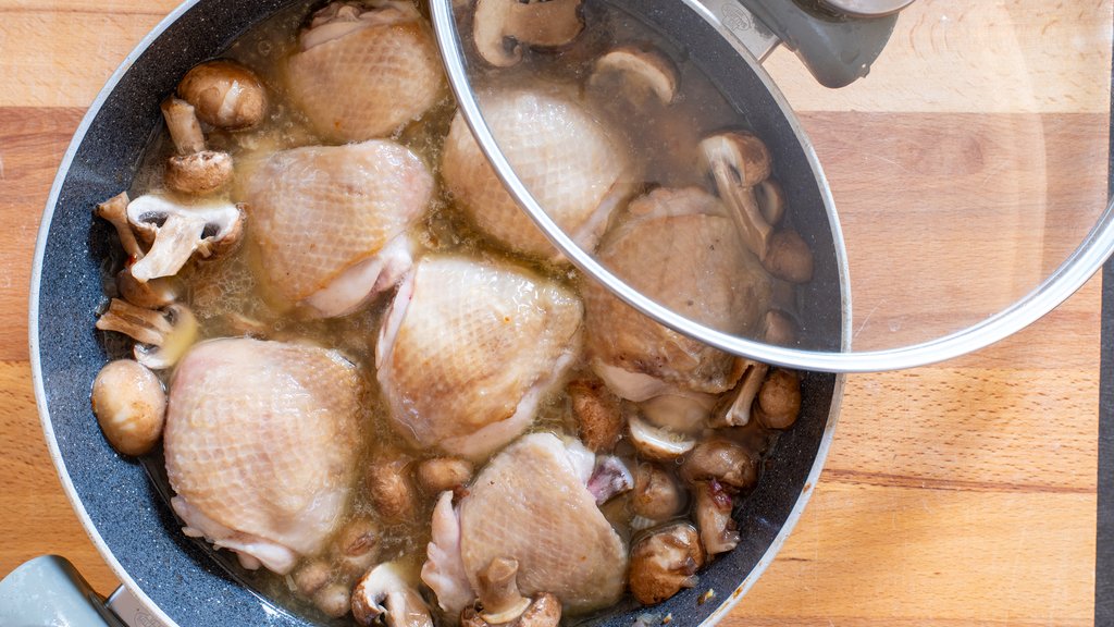 Poulet aux champignons