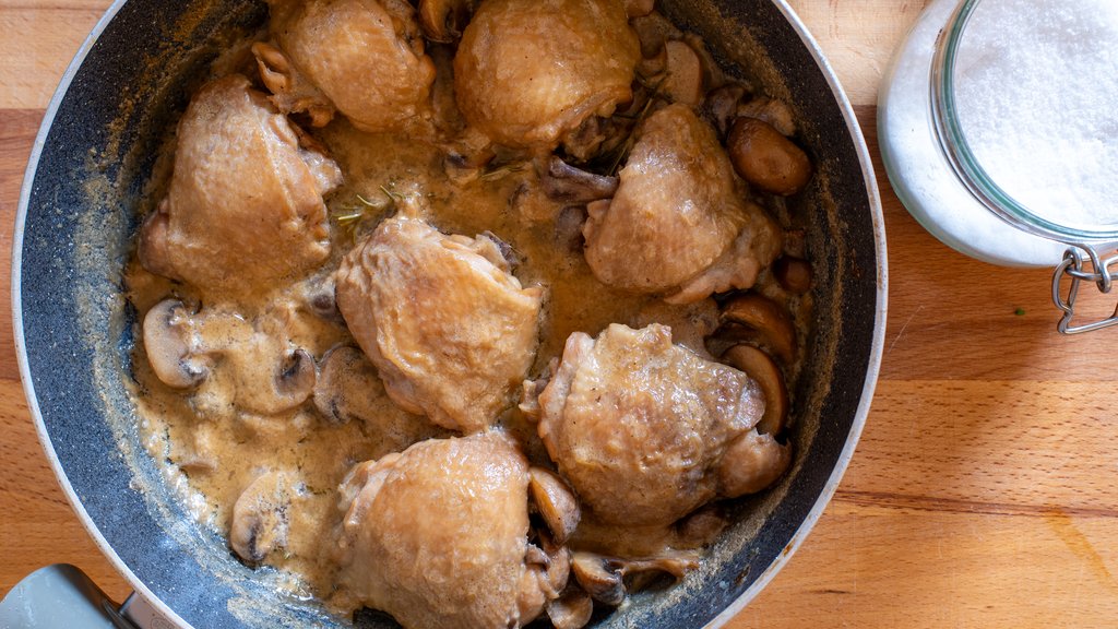 Poulet aux champignons