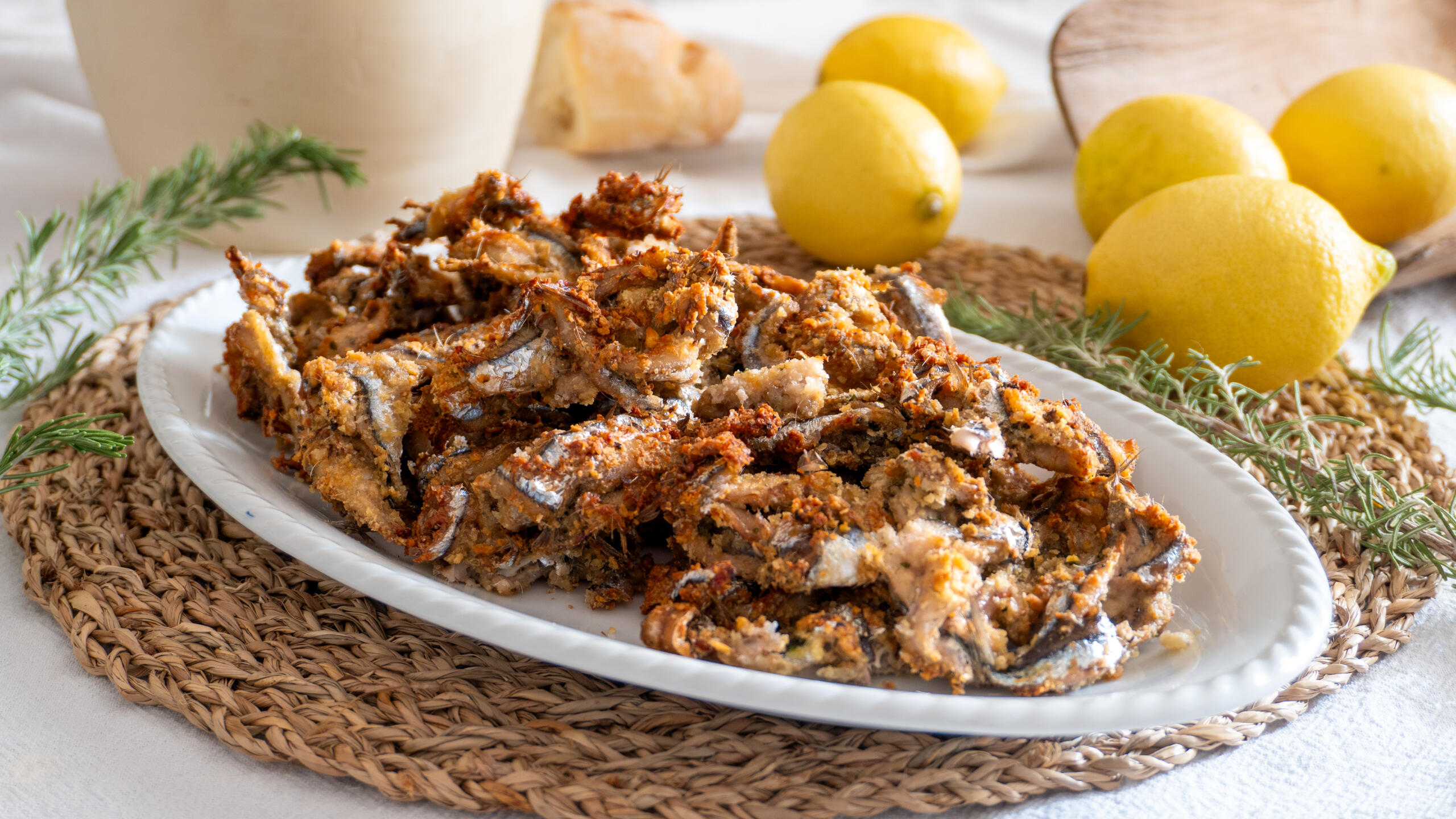 Alici impanate in friggitrice ad aria