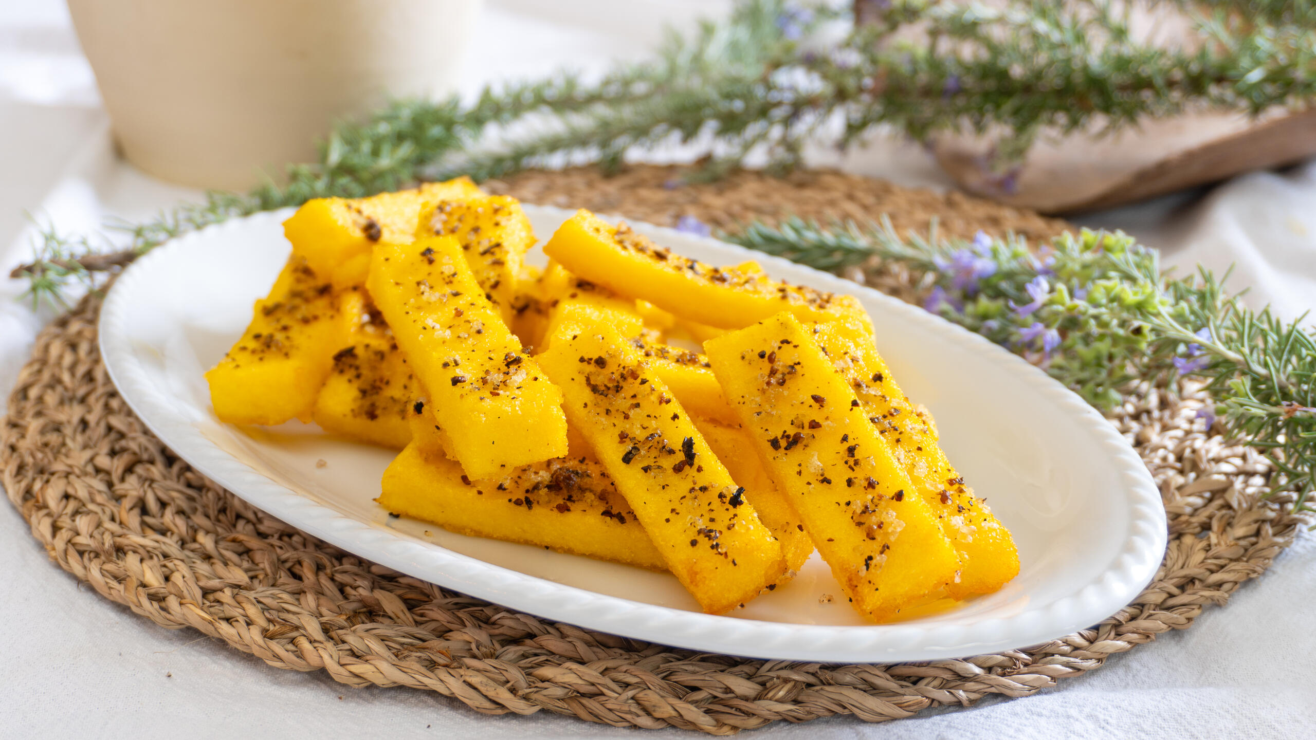 Bastoncini di polenta al forno