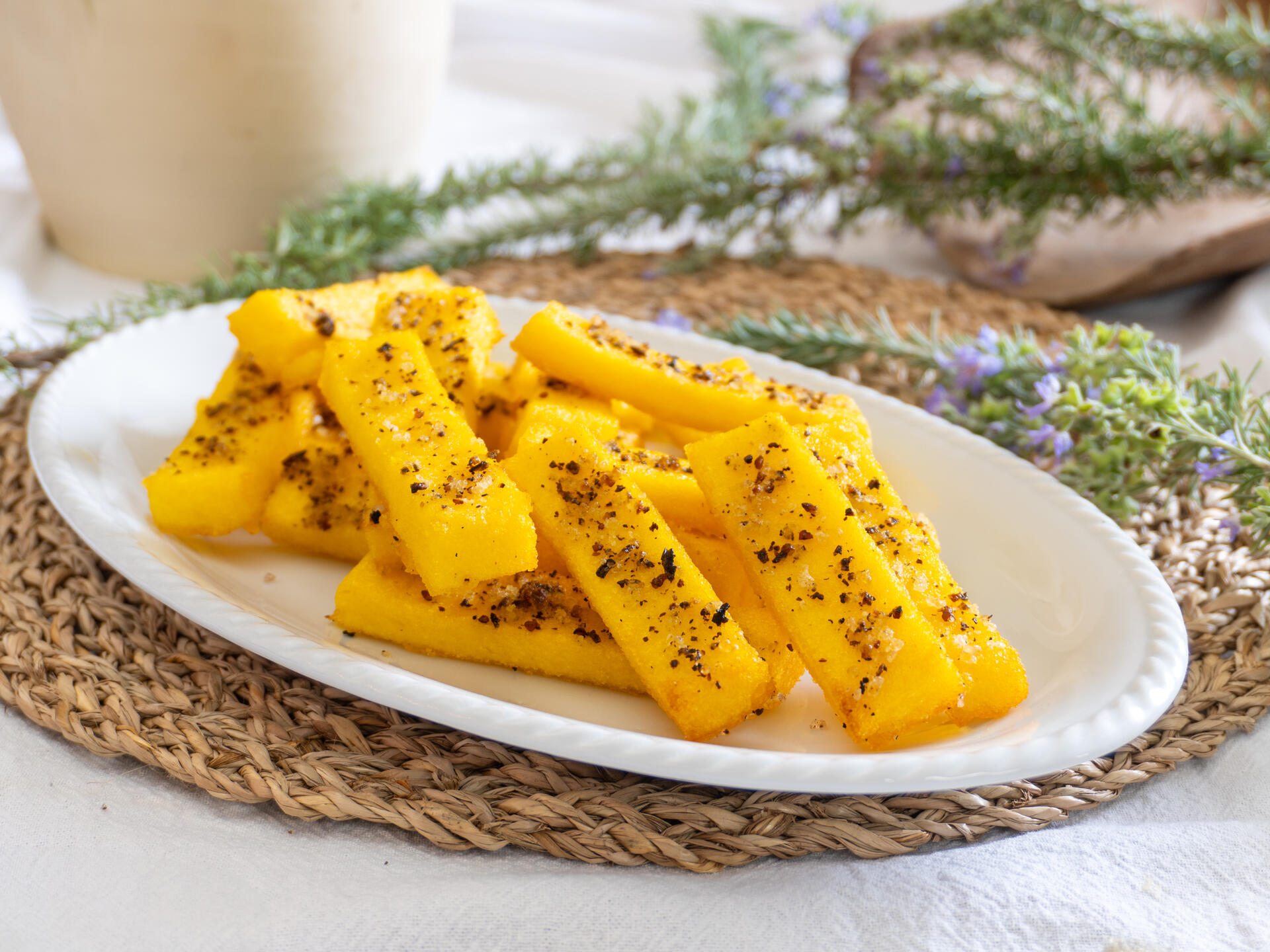 Bastoncini di polenta al forno