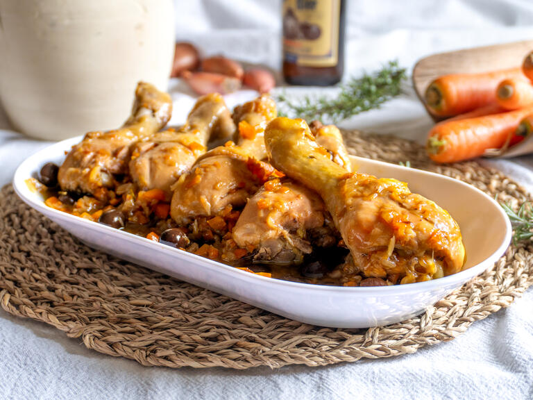 Cosce di pollo alla birra