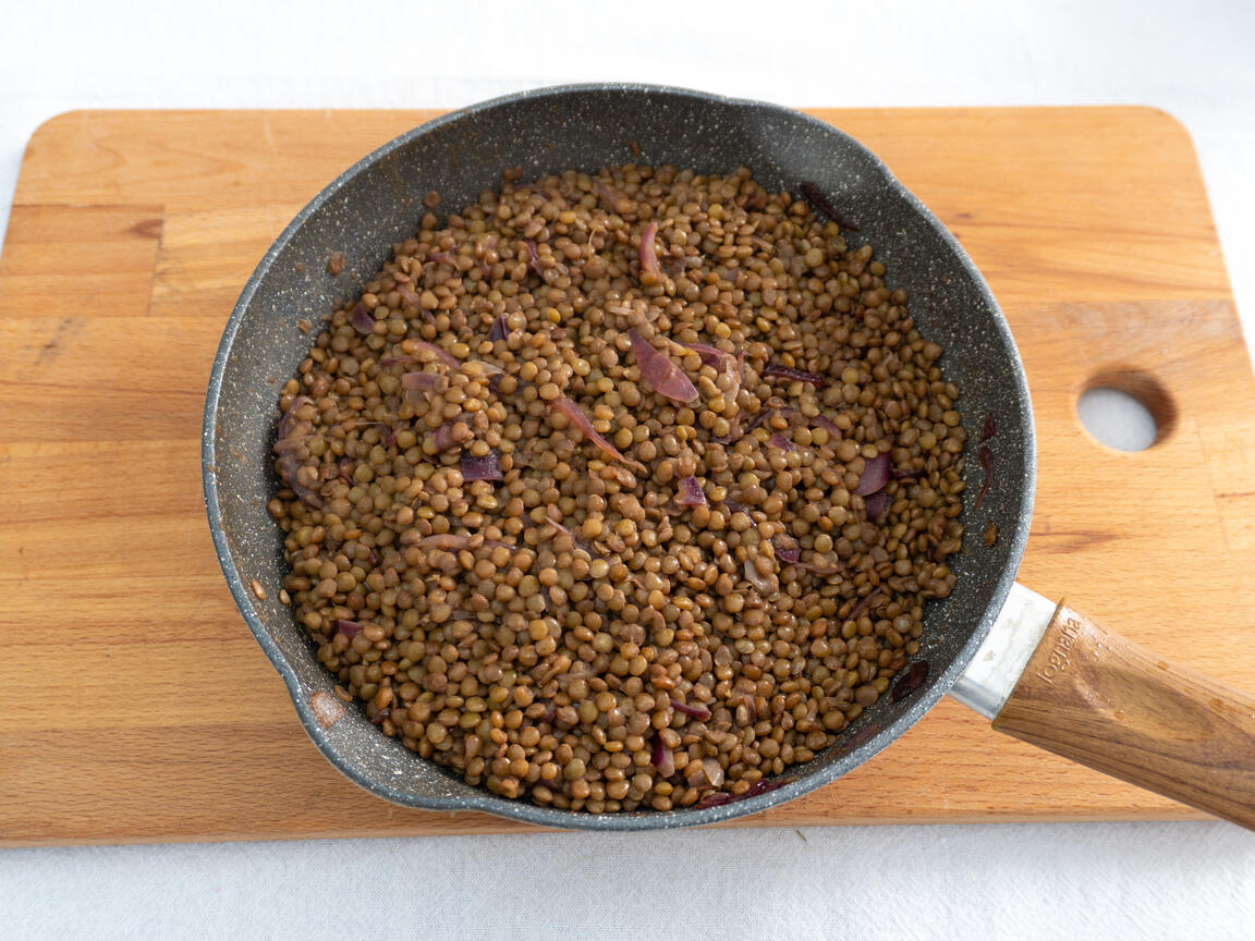 Cotechino alla piastra con lenticchie - passo 5
