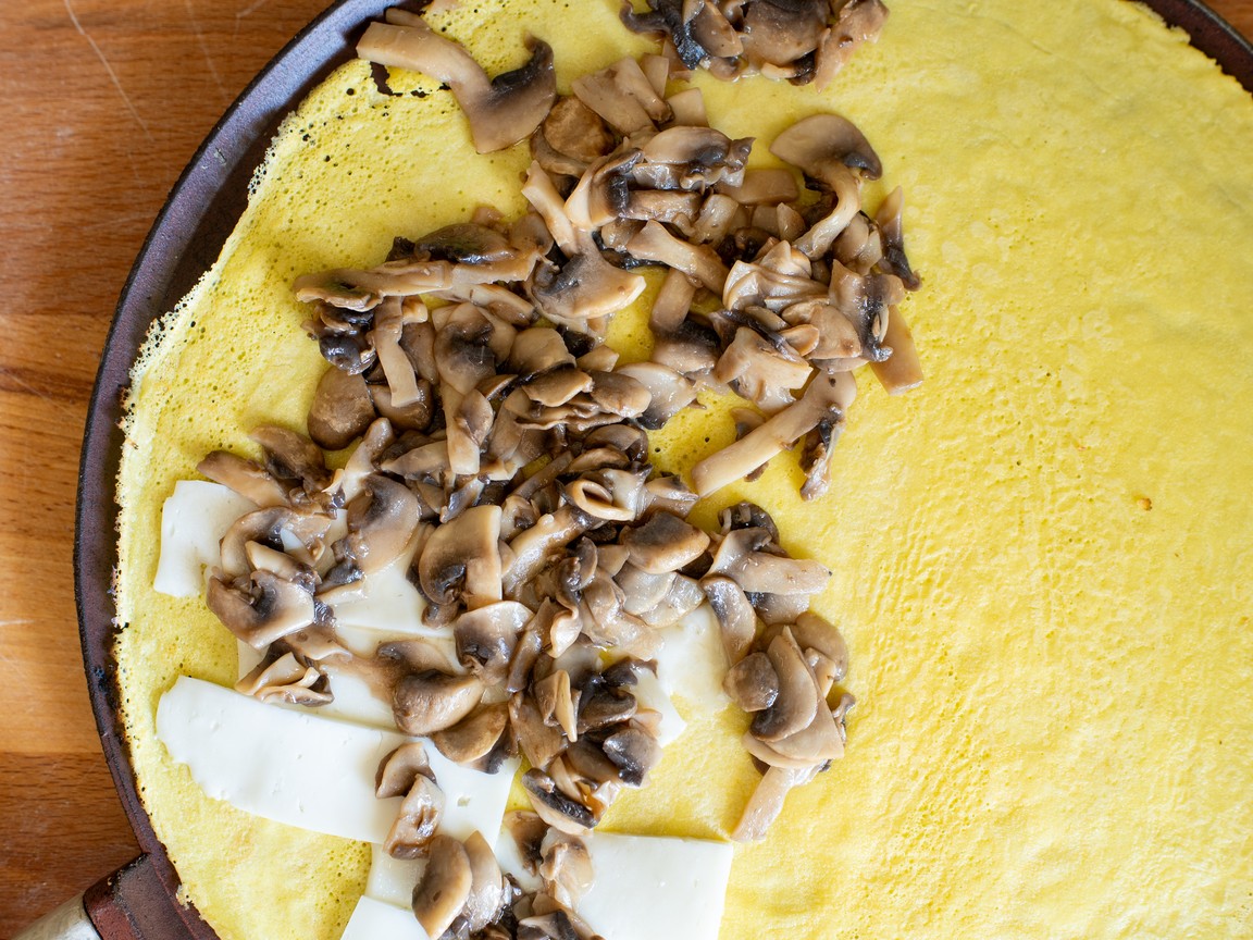 Crepes salate ai funghi - passo 7